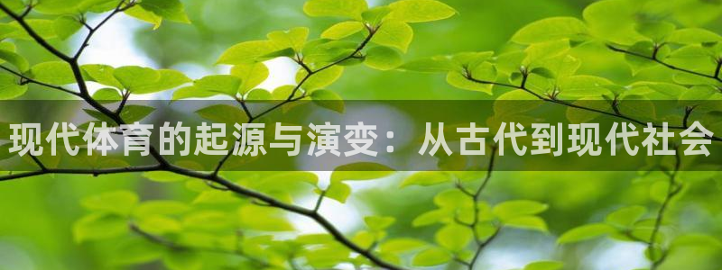 yy易游官方正版app娱乐：现代体育的起源与演变：从古代到现