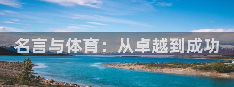 yy易游官网下载平台假的吗是真的吗：名言与体育：从卓越到成功